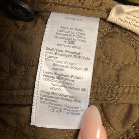 Madewell Green Quilted Cropped Jacket - Picture 5 of 6